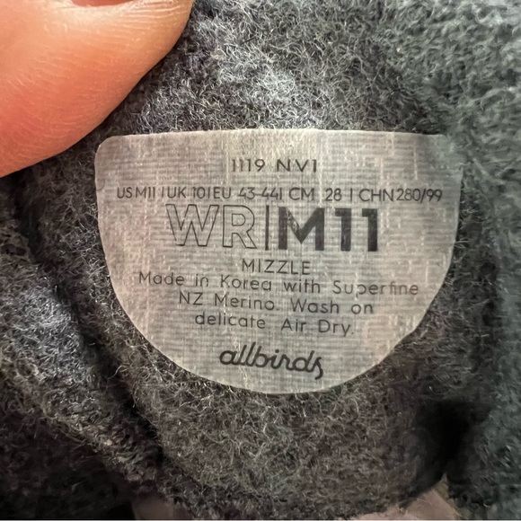 Allbirds Blue Mizzle Washable Wool Runners Sneakers 11 - Picture 7 of 8